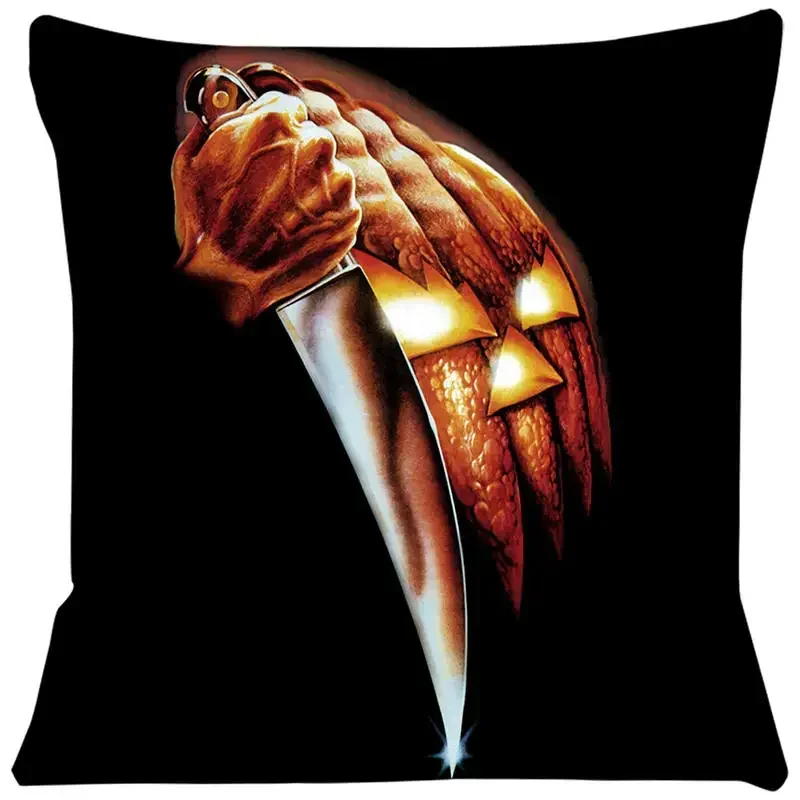 Horror Movies Are Scary and Scary Cushion Cover Living Room Stills Pillow for Chairs Home Decorative Cushions for Sofa Throw