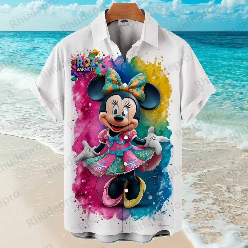 

Disney Mickey Mouse Goofy 3D Printed Cartoon Men's Hawaiian Shirt Summer Fashion Street Trend Retro Boutique Unisex Top