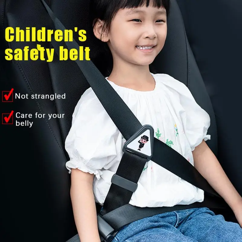 【F】Easy-to-use Polyester Youth Safety Restraints Adjustable Children's Car Seat Belts Anti-snag Harnesses With Neck Protection