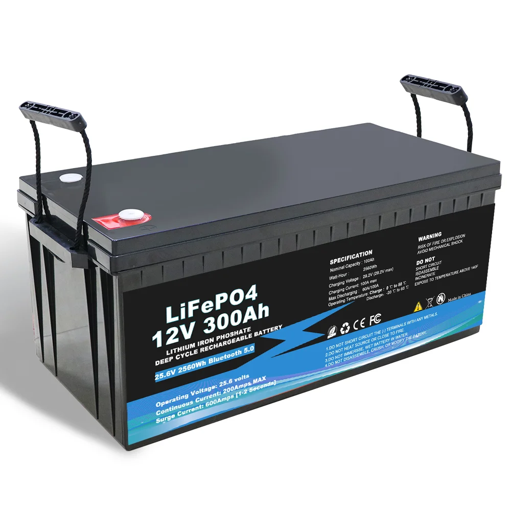 Deep Cycle Rechargeable Lithium-ion Lifepo4 12V 100Ah 300ah 200ah Lithium Battery