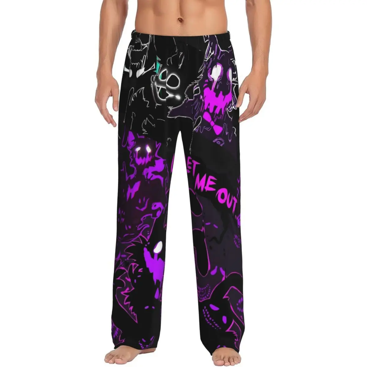 

Custom Springtrapped FNAF Pajama Pants Men Horro Game Lounge Sleep Drawstring Sleepwear Bottoms with Pockets