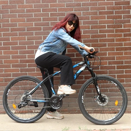 Chinese 26 Inch 21 Speed MTB Mountain Bike for Men Bicicleta with Steel Fork and Disc Brake Ordinary Pedal
