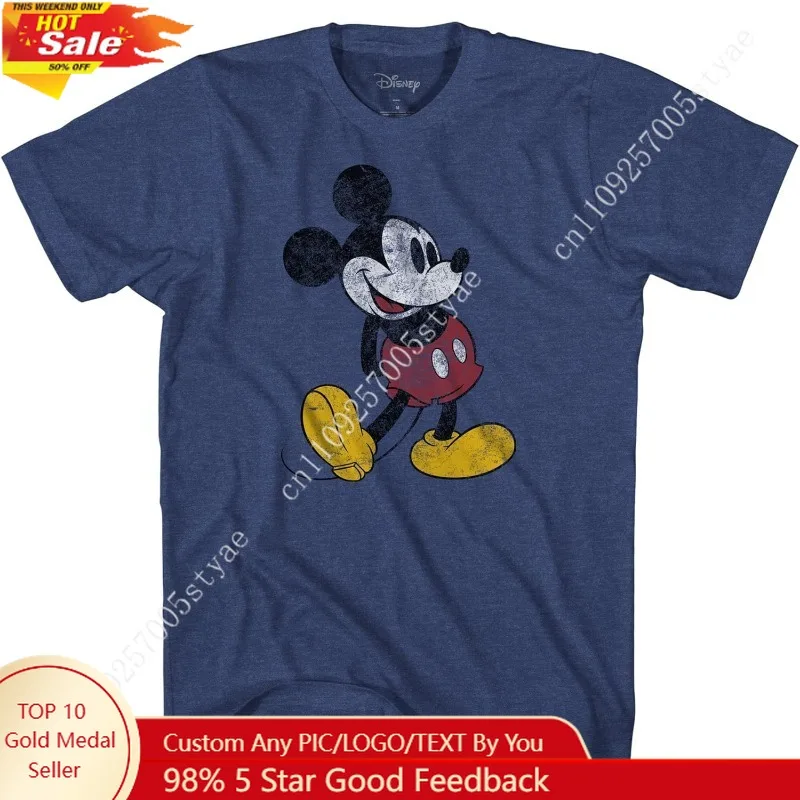 

Футболка для мальчиков Disney с изображением Микки Мауса в классическом стиле, с эффектом потертости