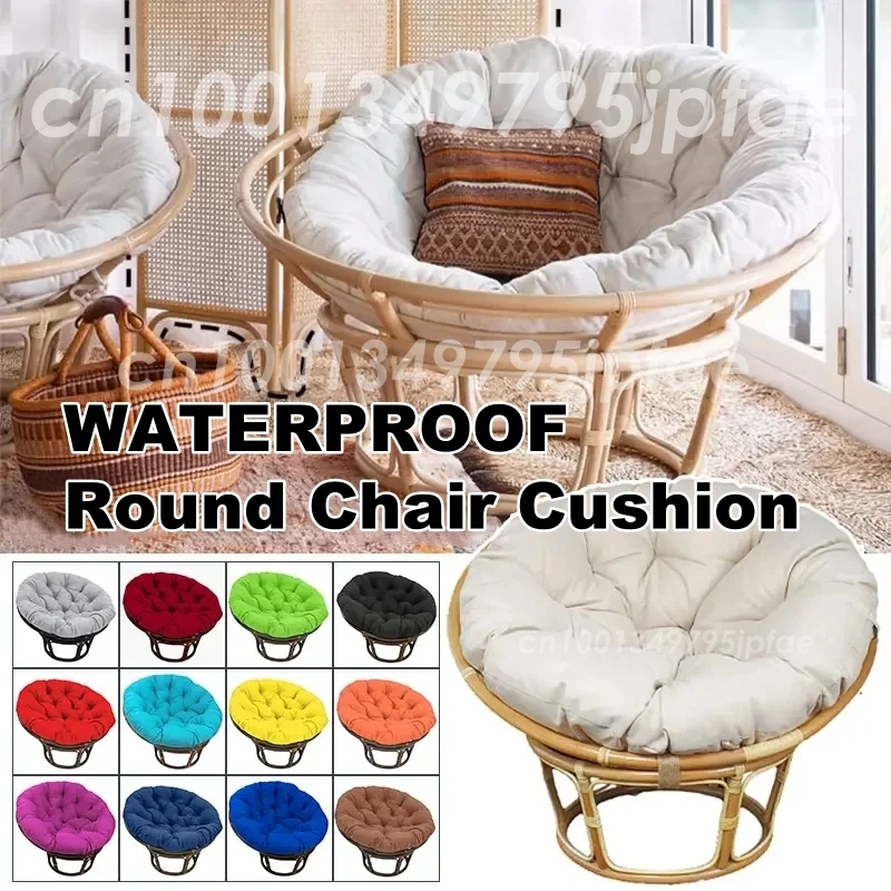 Waterproof Round Chair Cushion Soft Filling Cotton Seat Cushion Machine Washable Chair Pad Comfortable Patio Garden Sofa Cushion