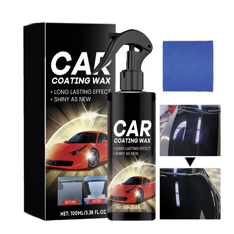 

Spray Coating Agent For Cars 100ml Car Wax Polish Spray With Cloth Car Wax Polish Spray Coat Car Wax Hydrophobic Refurbish Agent