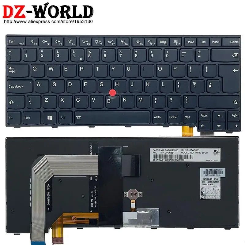 SK UK LAS DE GR HU CH SWS CFR CFB SI BE FR CZ Backlit Keyboard For Lenovo Thinkpad T460p T470p Laptop QWERTZ AZERTY French