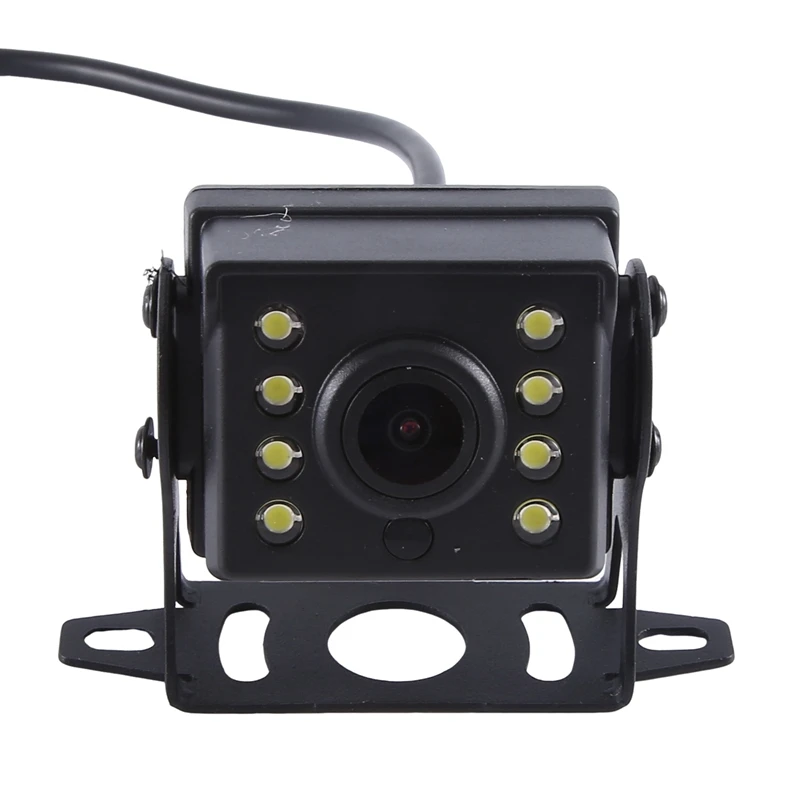 24V Reversing Camera Reversing Image Rear Camera HD LED Night Vision Waterproof Universal Durable Black