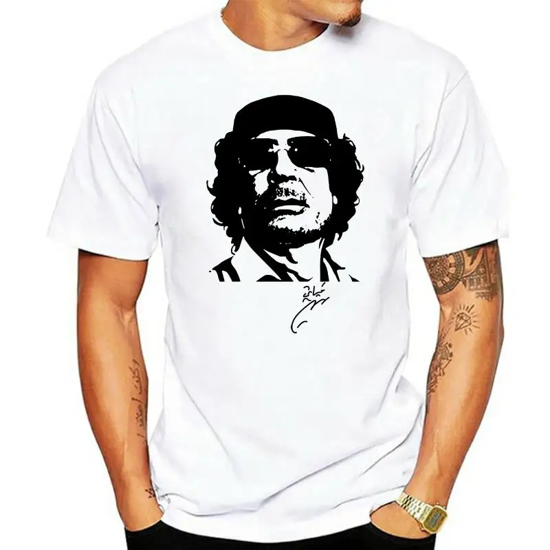 Gaddafi Muammar Al Gathafi Signature I Love Libya T Shirt Tee Large Size Tee Shirt