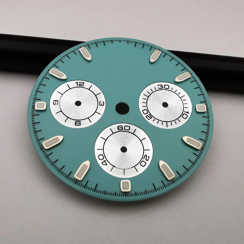 Tiffany Color Watch Dial For Daytona Watches,for  Fit 4130 Movement, Aftermarket Watch Replacement