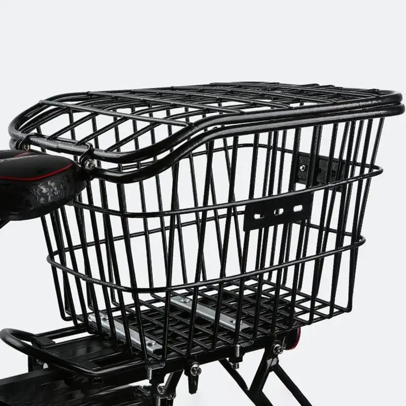 دراجة سلة خلفية معدنية دراجة الدراجات رف حاوية البضائع للدراجات الجبلية المدرسية سلة التخزين الإطار دورة الرف الخلفي