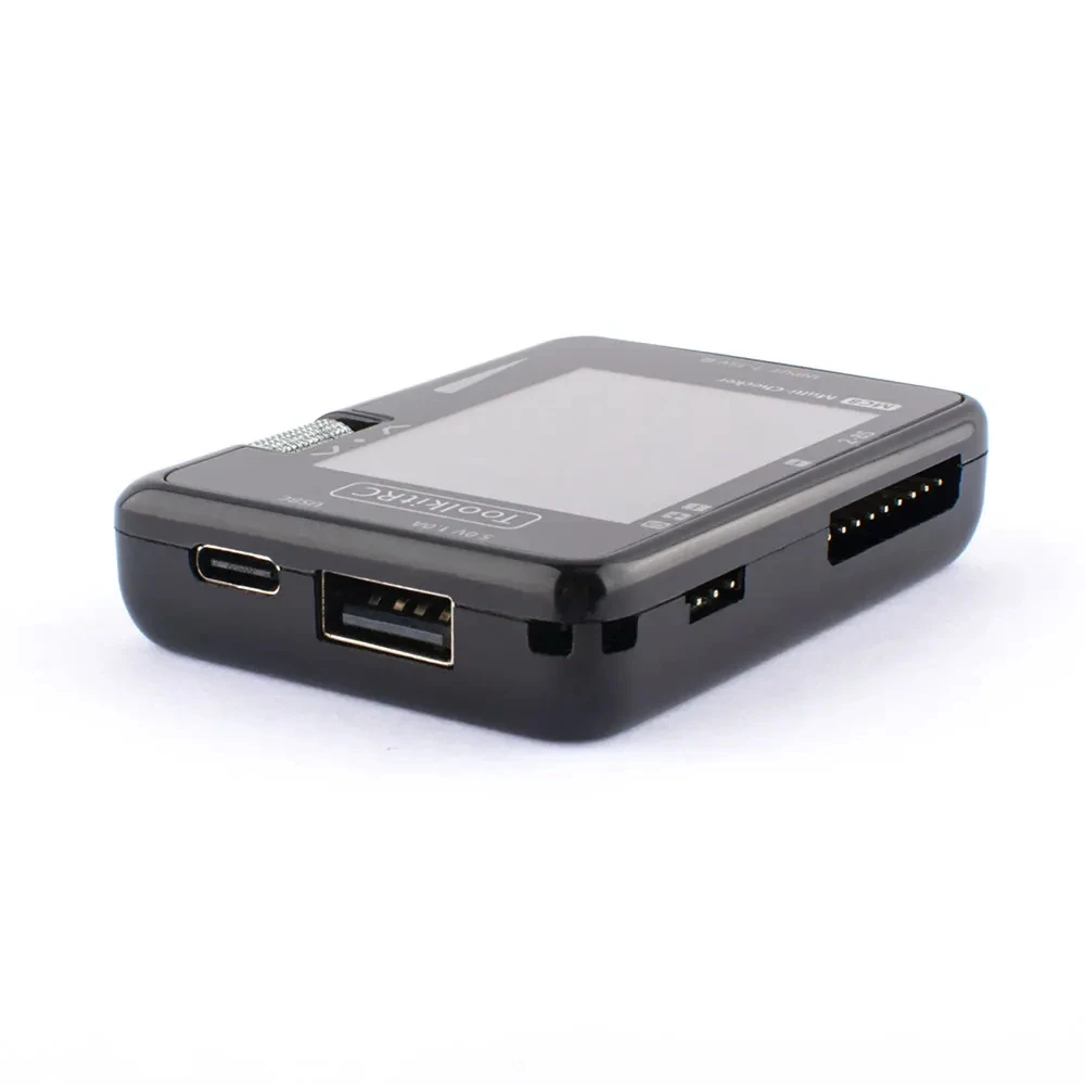 ToolkitRC MC8 Zellprüfer in Mini-Größe, 32-Bit-Akku, Multi-Checker, PWM-Ausgang, PPM-SBUS-Anzeige mit USB-C-Schnellladekabel