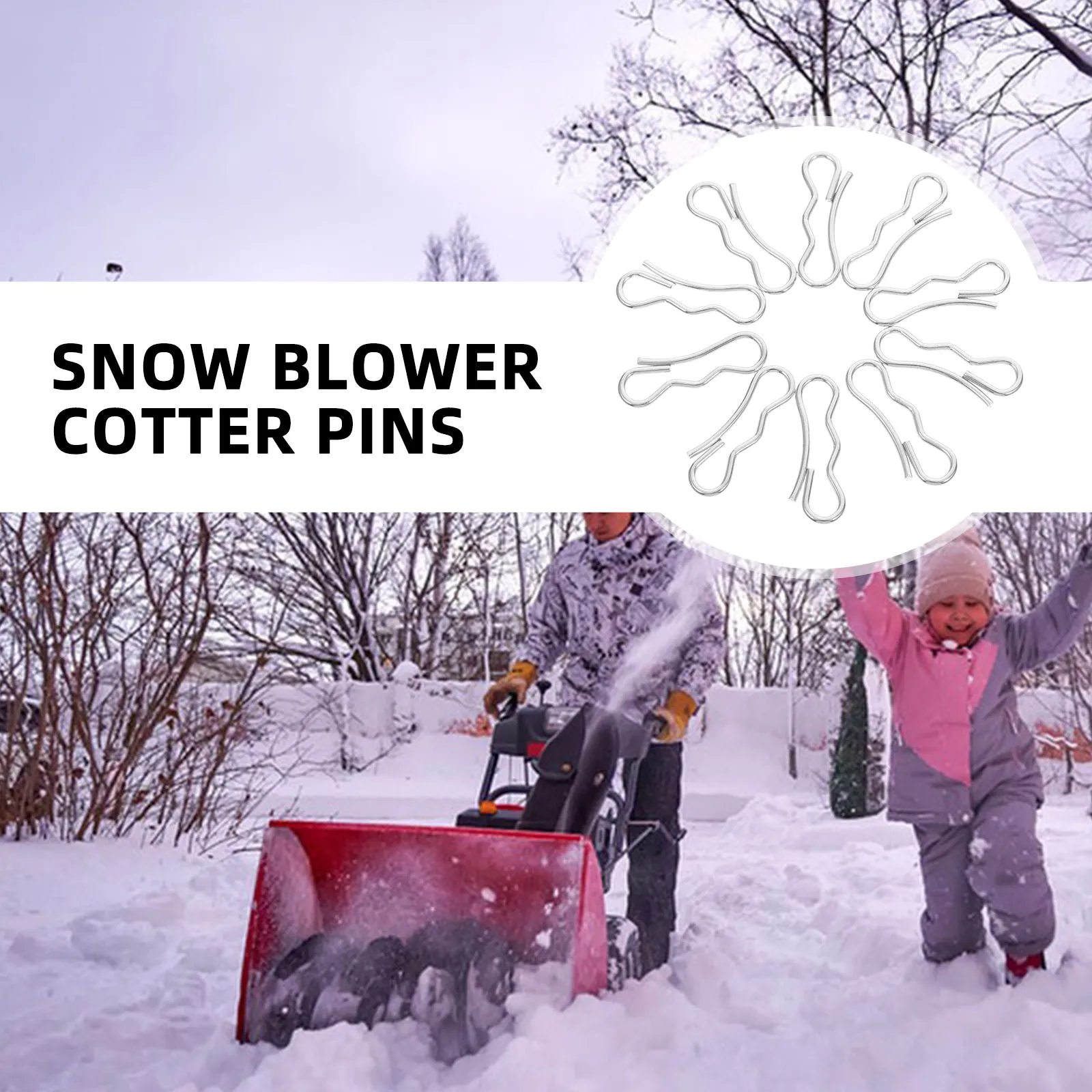 

10pcs Cotter Pins For Snow Blower Lawn Mower Shear Pin Locking Hardware Trailer Deck Clips Electric Snow Remover Replacement