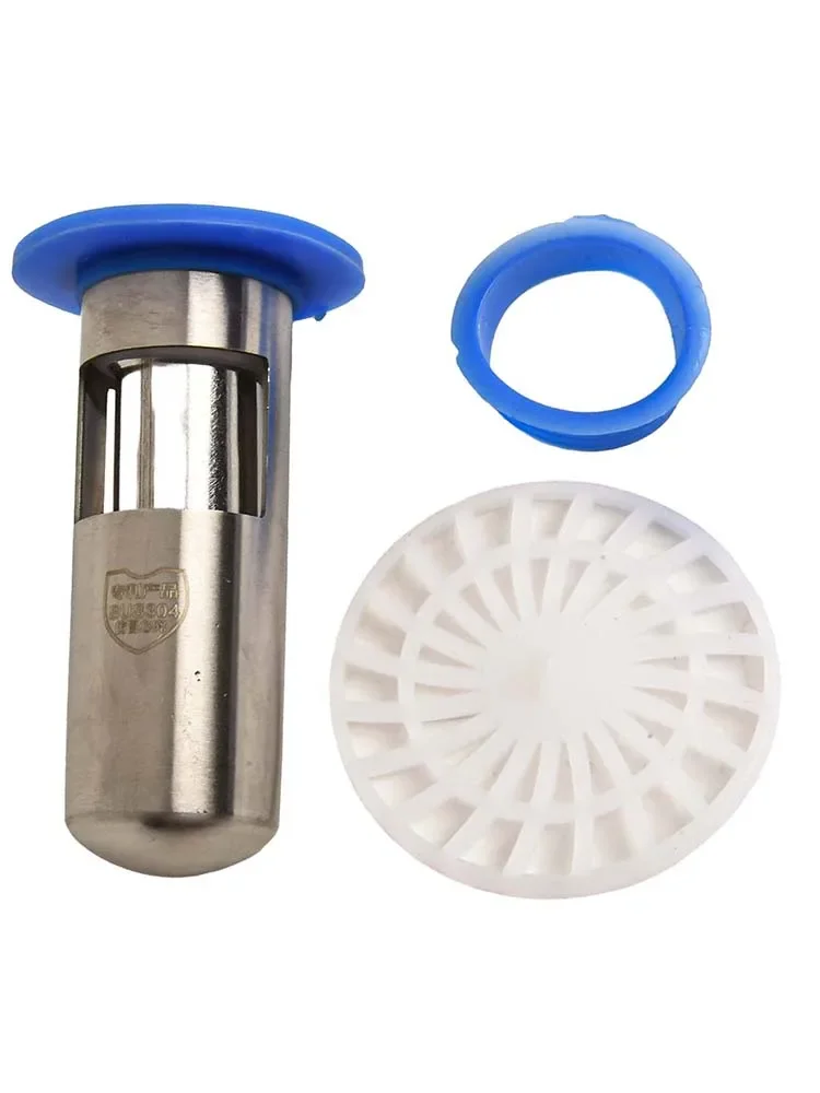 Floor Drain Core with Deodorant Cover and Backflow Preventer 32MM Stainless Steel Filter for Effective Drainage