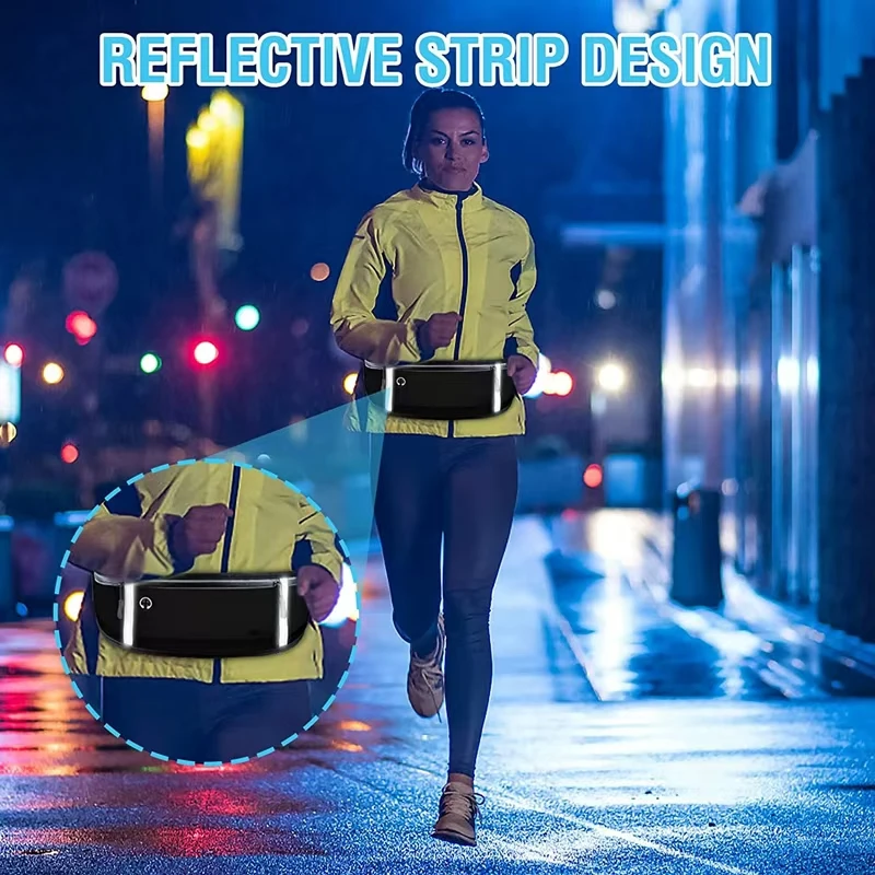 กระเป๋าคาดเอวแบบซ่อนสำหรับวิ่ง สำหรับผู้ชายและผู้หญิง ใส่โทรศัพท์มือถือ เหมาะสำหรับออกกำลังกาย กระเป๋าคาดเอวสำหรับวิ่ง