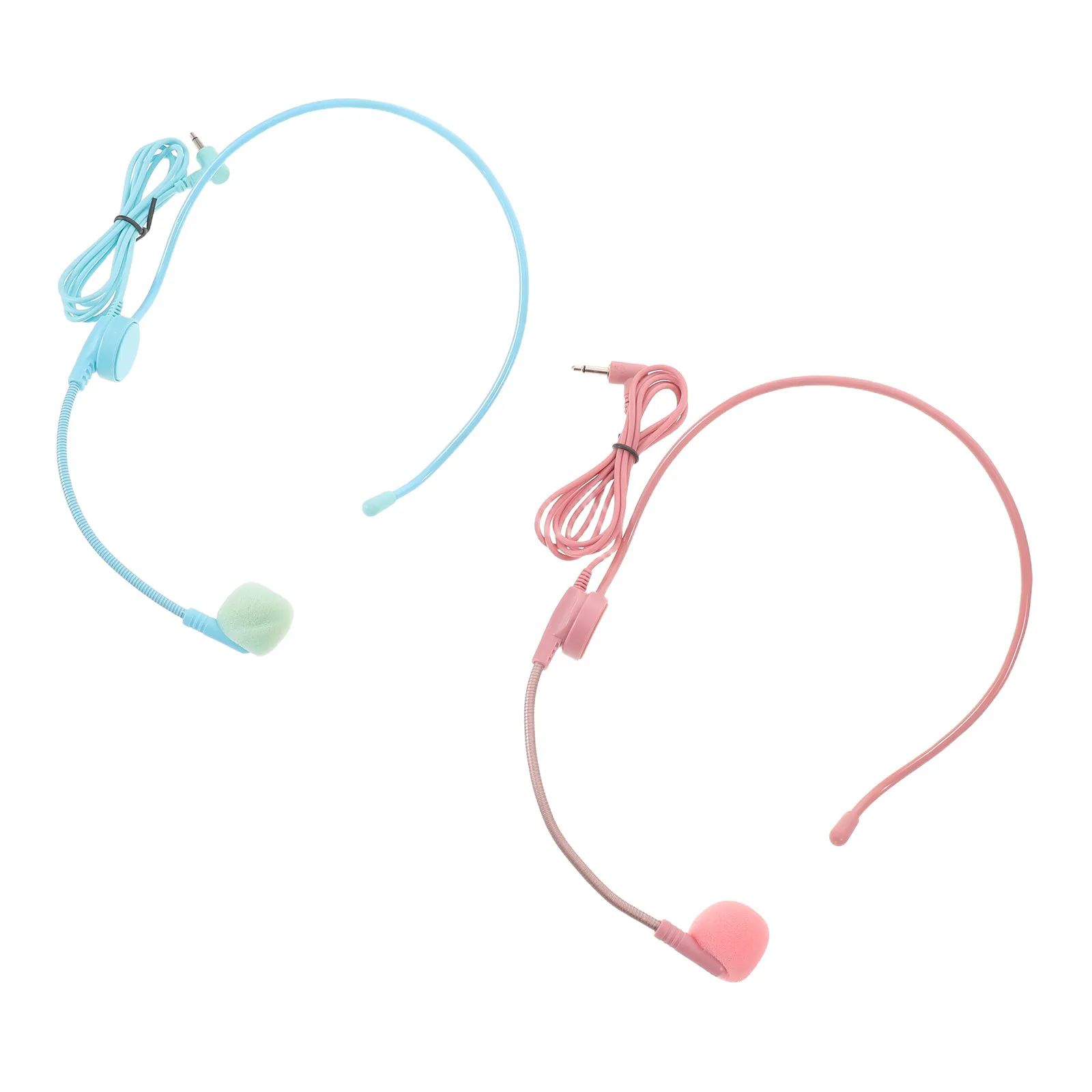 Microphone filaire miniature pour casque, 2 pièces, pour l'enseignement en classe, performance, amplificateur vocal filaire flexible, prise jack 3,5 mm