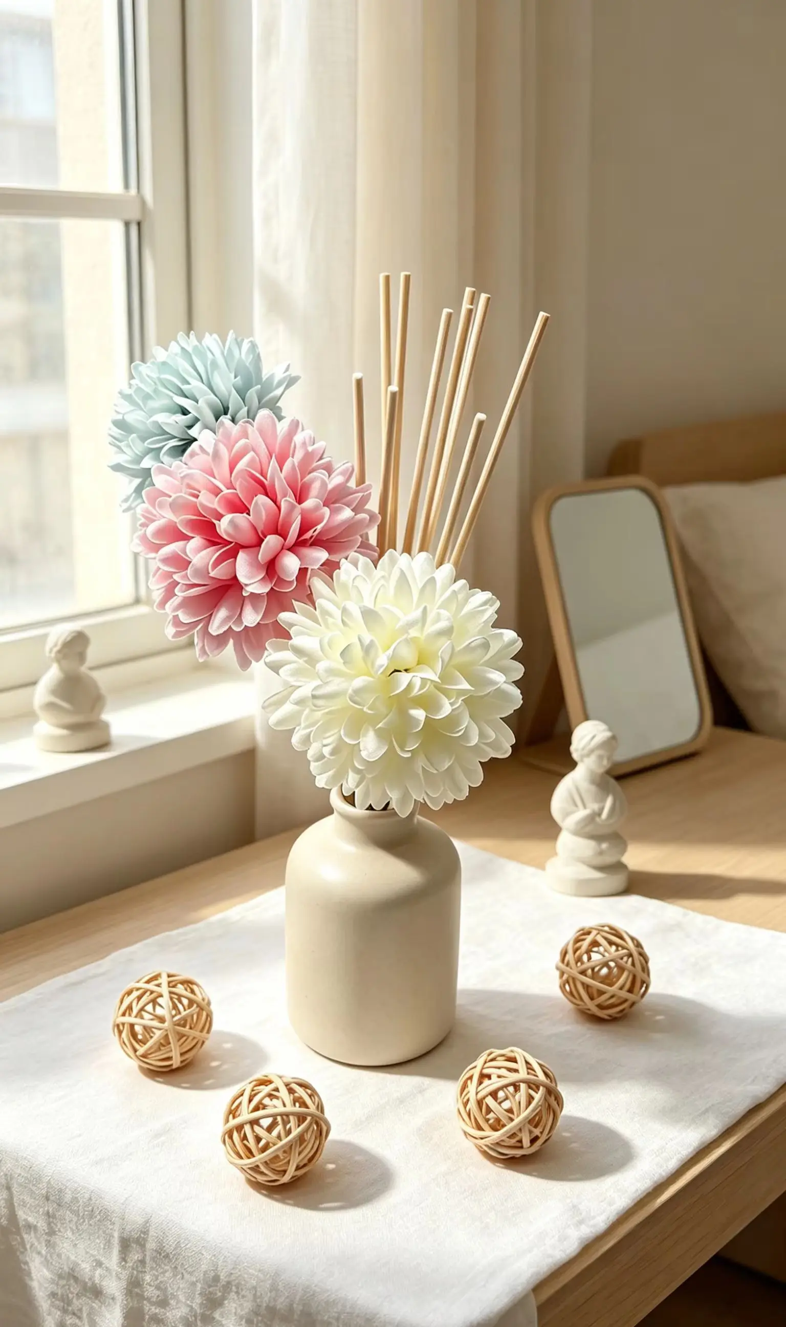 13PCS Artificial Flower Rattan Reed Fragrance Aroma Diffuser Refill Stick DIY Floral