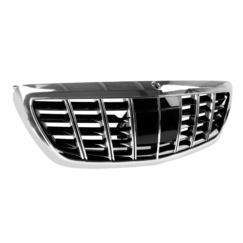 Bra-bus style Black Chromed Upgrade retrofit Front grille grill For Mercedes Benz 2014-2020 S CLASS W222 Front Bumper grille