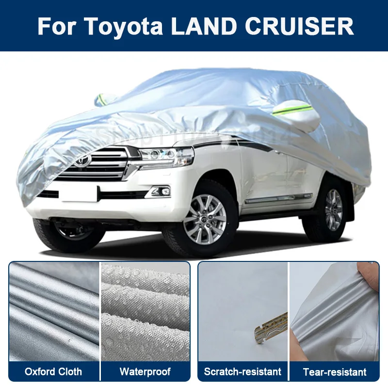 

Outdoor Full Car Cover For Toyota LAND CRUISER with Reflective Strips Waterproof Snowproof Dustproof UV Protection