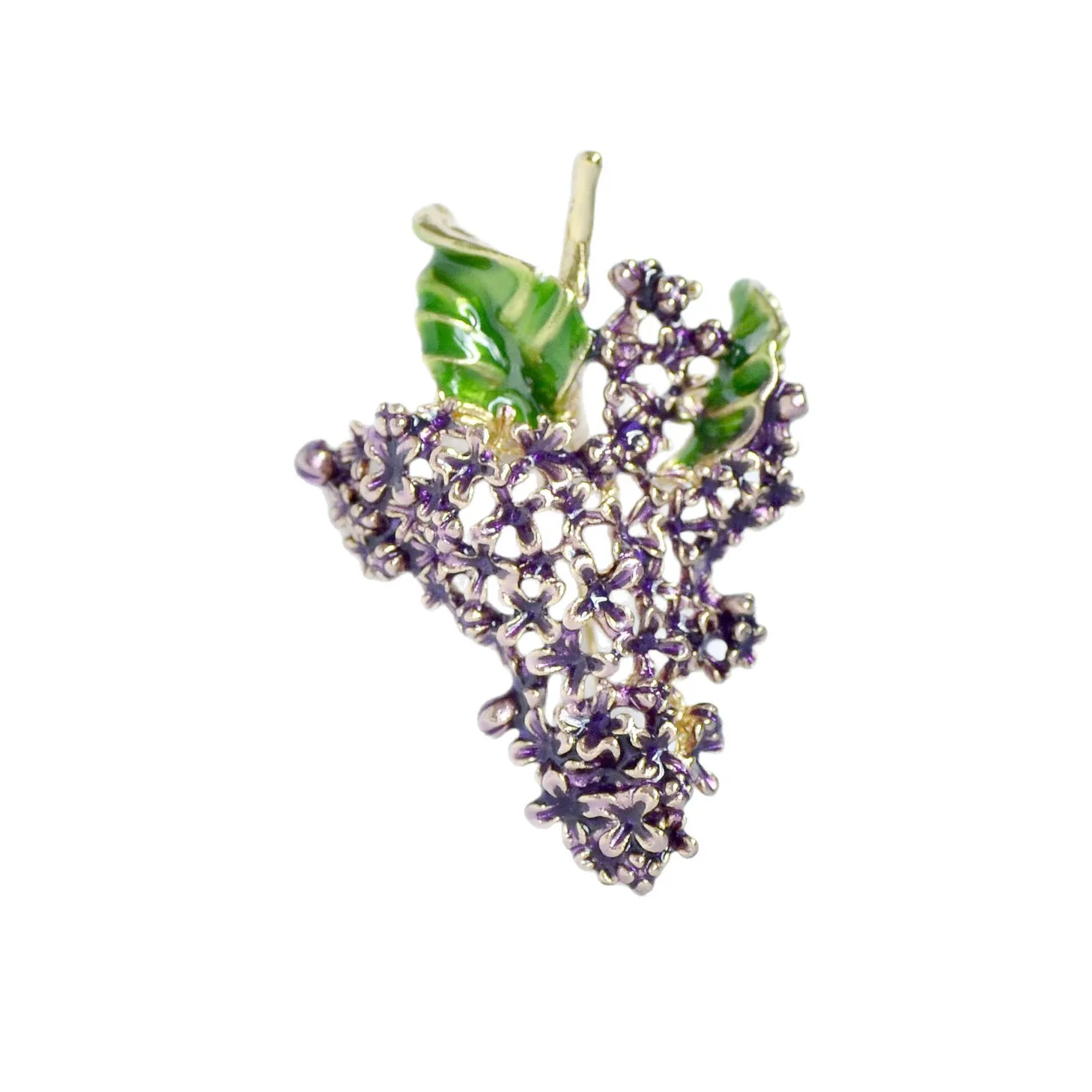 Purple Oil-Dropped Brooch High-End Corsage Luxury Accessories Premium Grand Enamel Pin Niche Design