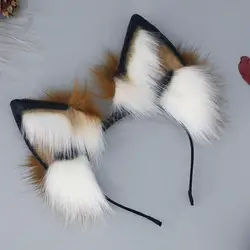 Adult Teens Cosplay Foxes Ear Shape Headband Electric Moving Ear Hair Hoop Makeup Rechargeable Cosplay Headpieces