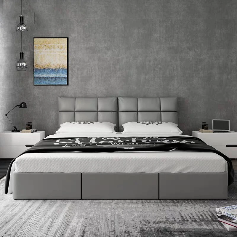 ⅹ-Nordic Design Factory Hot Sell Hotel Bedding Sets King Size Bedroom Sets Wooden Double Beds&