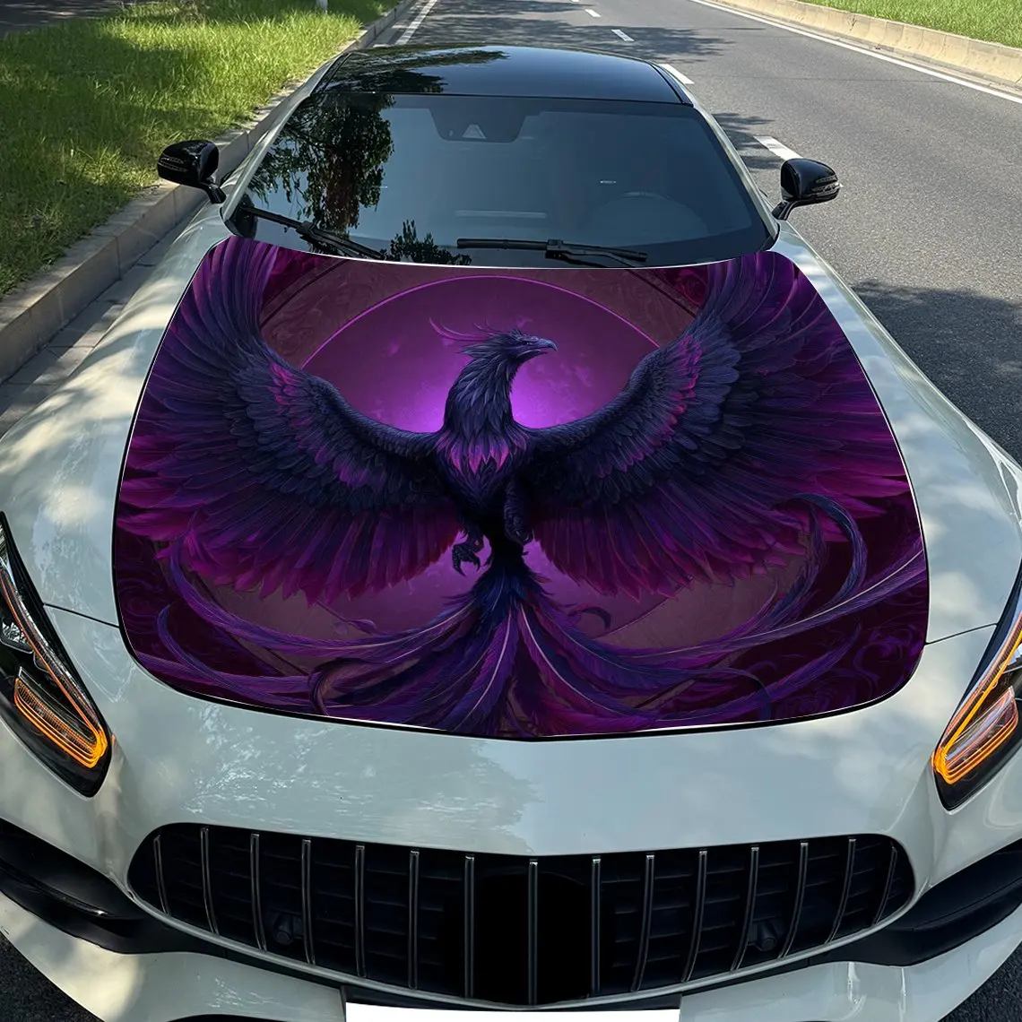 

Phoenix Car Hood Wrap-Durable,Waterproof,And UV-Resistant PVC Sticker For Trucks,SUV,And Boats With Easy Installation And Remova