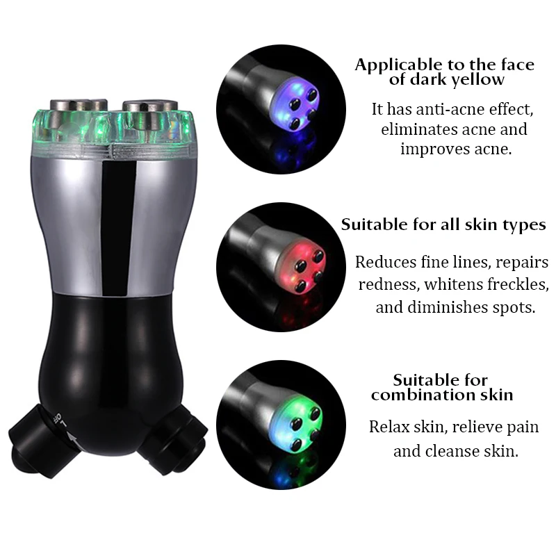 LED Photon Facial Therapy Face Lifting Tighten Wrinkle Removal Skin Care Face Massager Beauty Anti Aging Whitening Mesotherapy