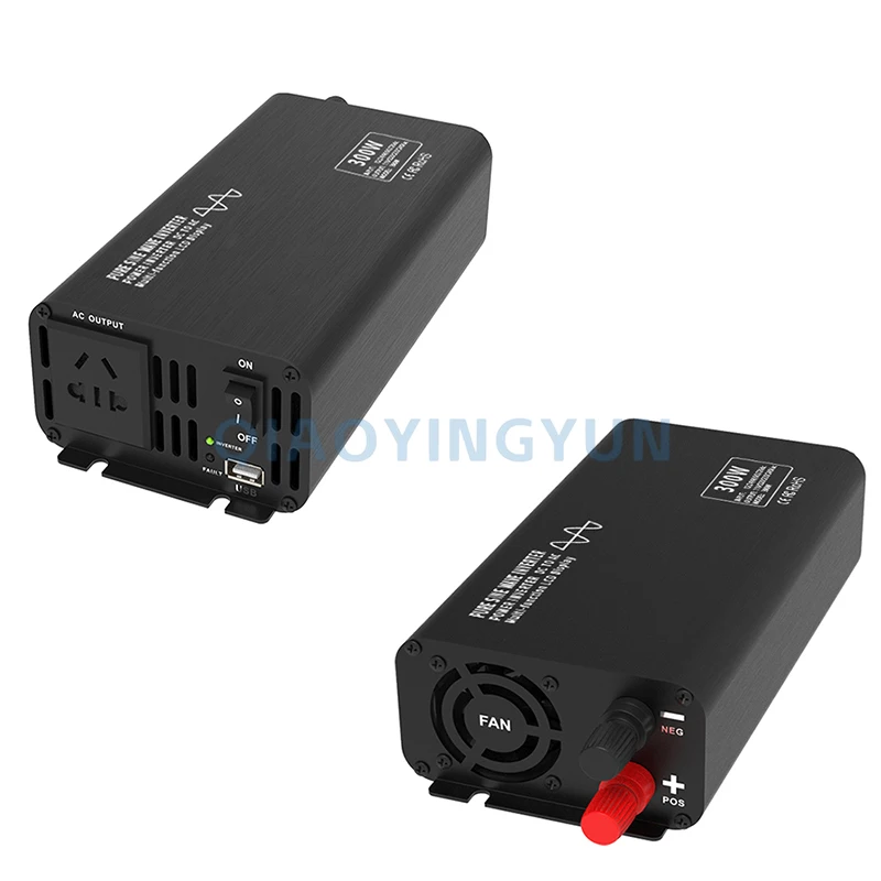 Household inverter Input 12VDC 24VDC 48VDC 60VDC 72/84VDC Output 110VAC 220VAC 300W Pure Sine Wave Power Inverter DC To AC