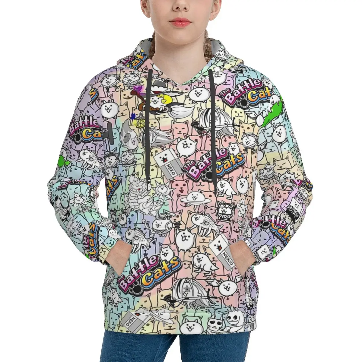 

Battle Cats Teen hooded sweate Hoodie Sweatshirt Boys Girl Children Clothes