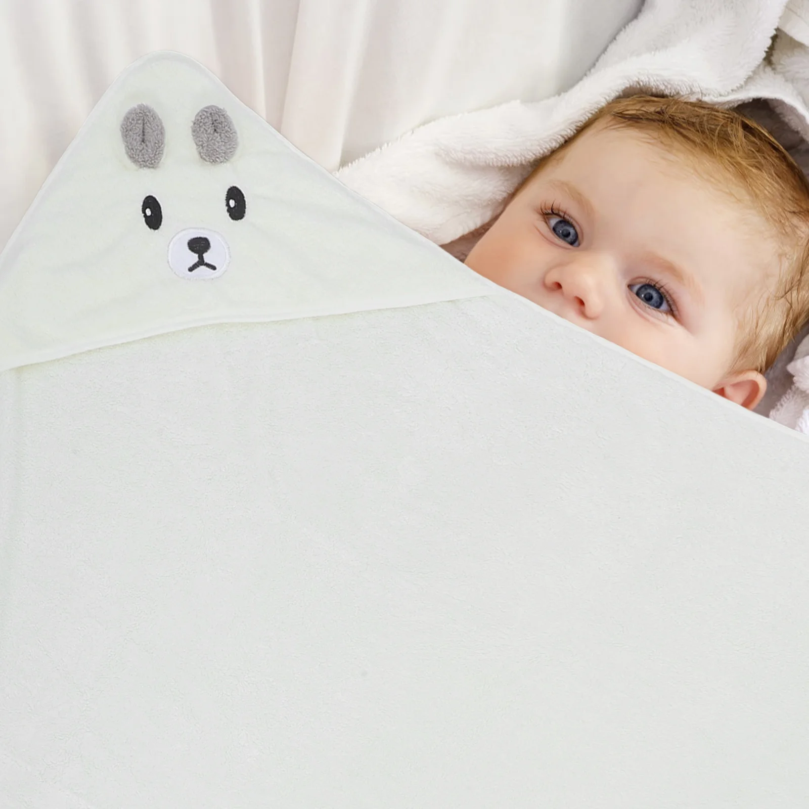 منشفة حمام بتصميم كرتوني، مناشف جسم للرضع لعمر 0-1 سنة، بطانية منشفة، حقيبة نوم مريحة بلون عشوائي