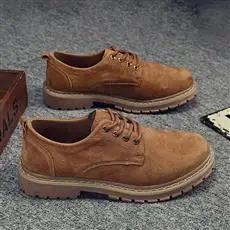 2027 Spring Outdoor Quality Mens Retro Style Casual Shoes Suede Oxford Wear Resistant Round Toe Casual Shoes Hiking Travel Shoes