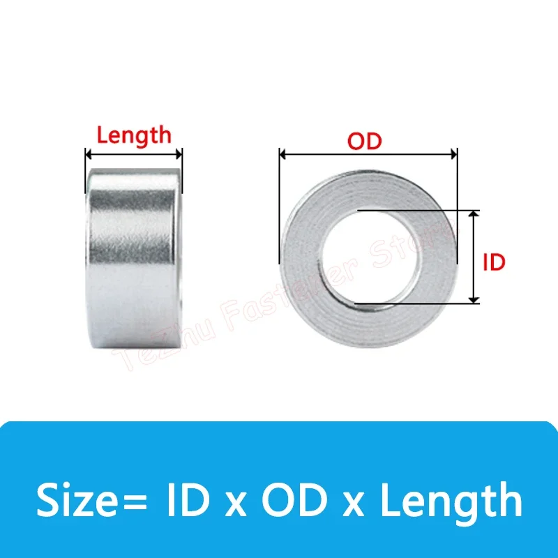 

M4 Aluminum Unthreaded Bushing Washer Round Hollow Standoff Spacer Gasket Sleeve Length 1.5 2 2.5 3 3.5 4 4.5 5 5.5 6 8 10-30mm