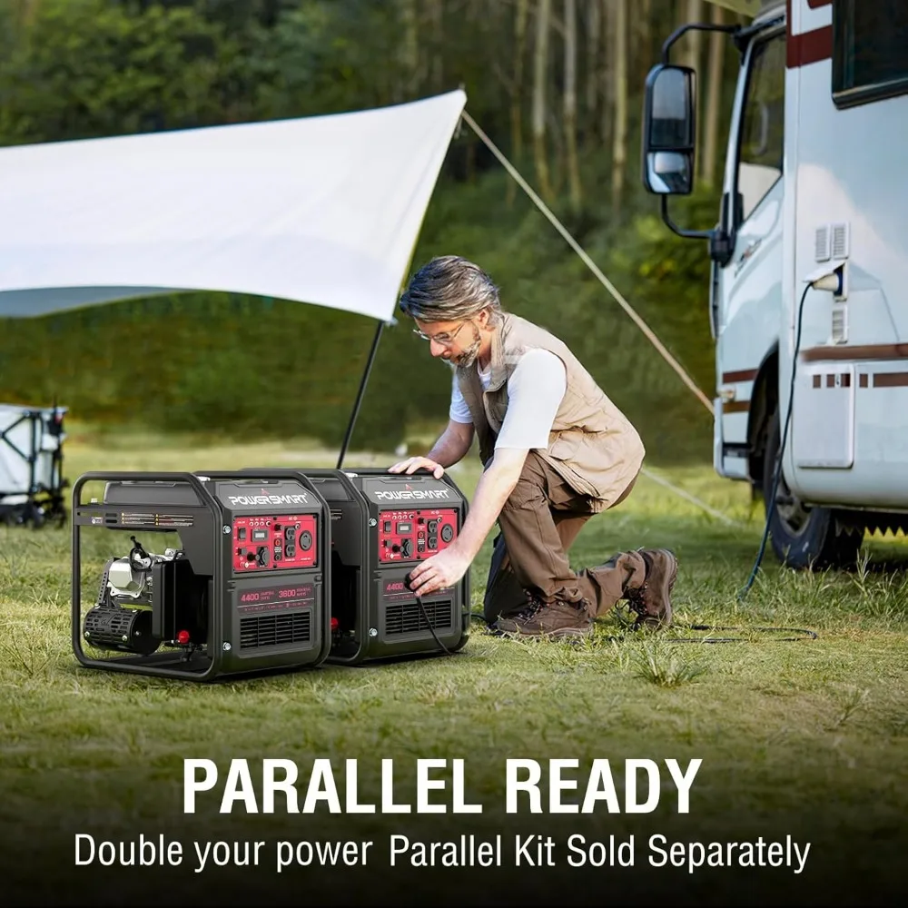 

4400-Watt Portable Generator with Inverter Technology, RV Ready 30A Outlet, Gas Powered, EPA Compliant, Lightweight