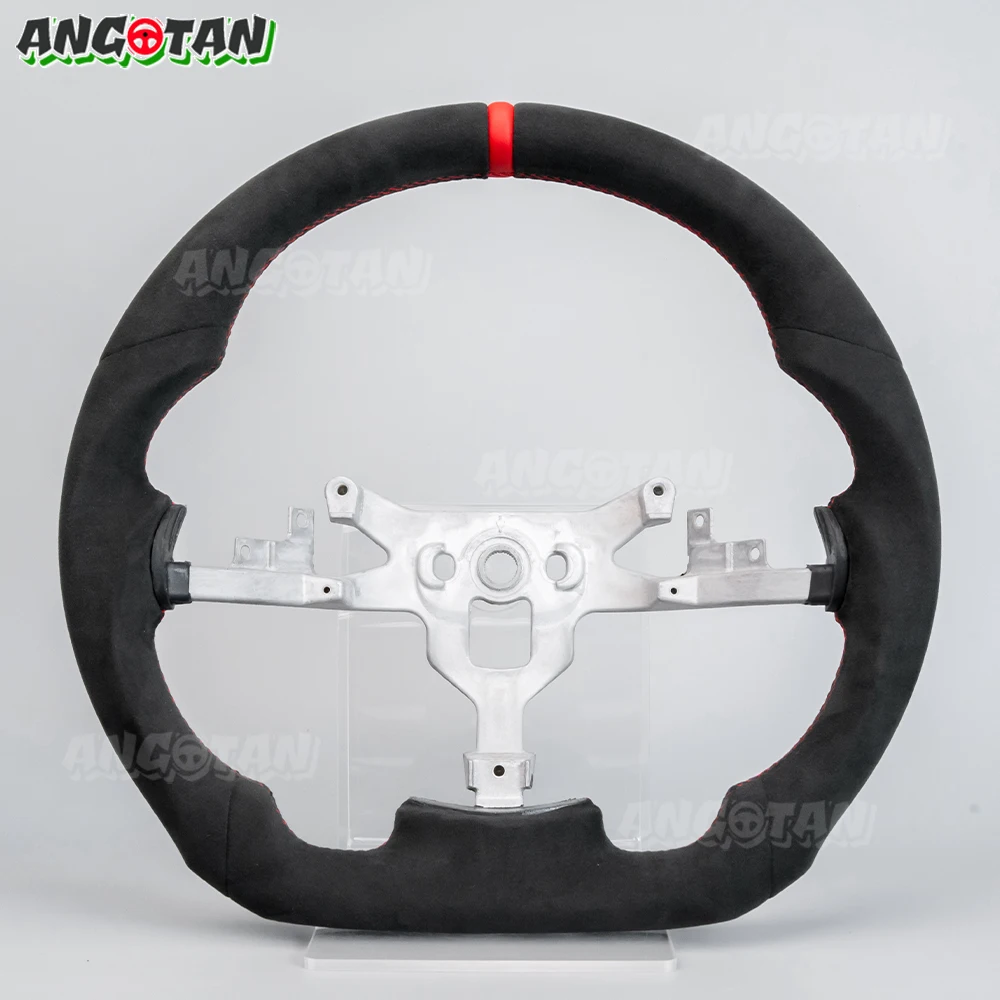 

Full Alcantara Leather Steering Wheel for Chevrolet Corvette C6 Z06 ZR1 06-11 FLAT-BOTTOM SUEDE Steering Wheel Anti-Slip Grip
