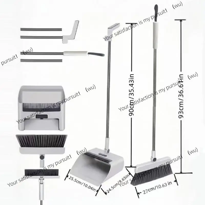 For All Uses Efficient and Easy Home Cleaning with 3 in 1 Long Handle Floor Brush and Dustpan Set
