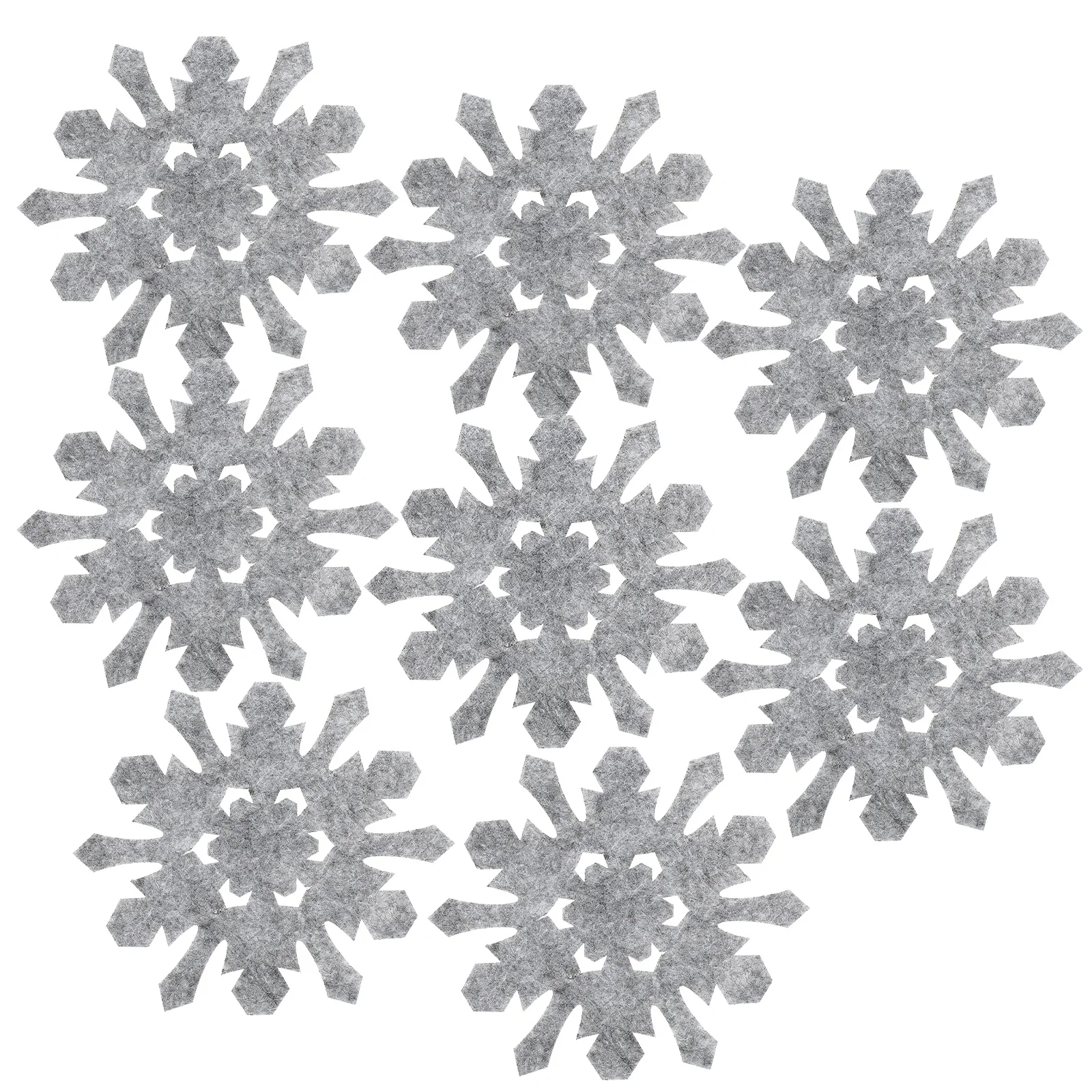 

8Pcs Christmas Snowflake Coasters Felt Drink Mats Heat Insulation Cup Holder Non-Skid Table Protector Christmas Felt Coasters
