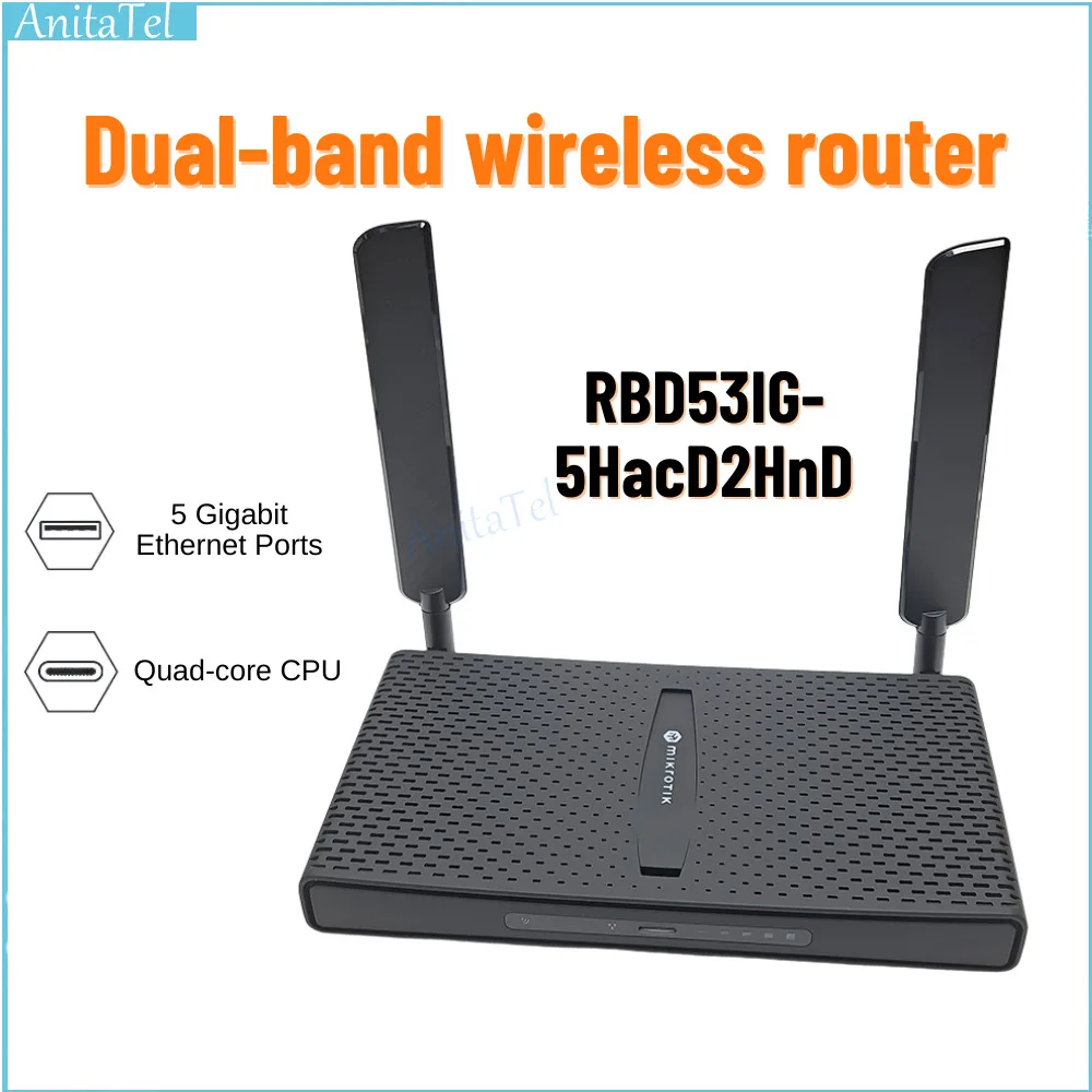 

Rbd53ig-5Hacd2hnd Mikrotik Router Hap Ac3 716Mhz CPU 5 10/100/1000 Mbps Ethernet Ports