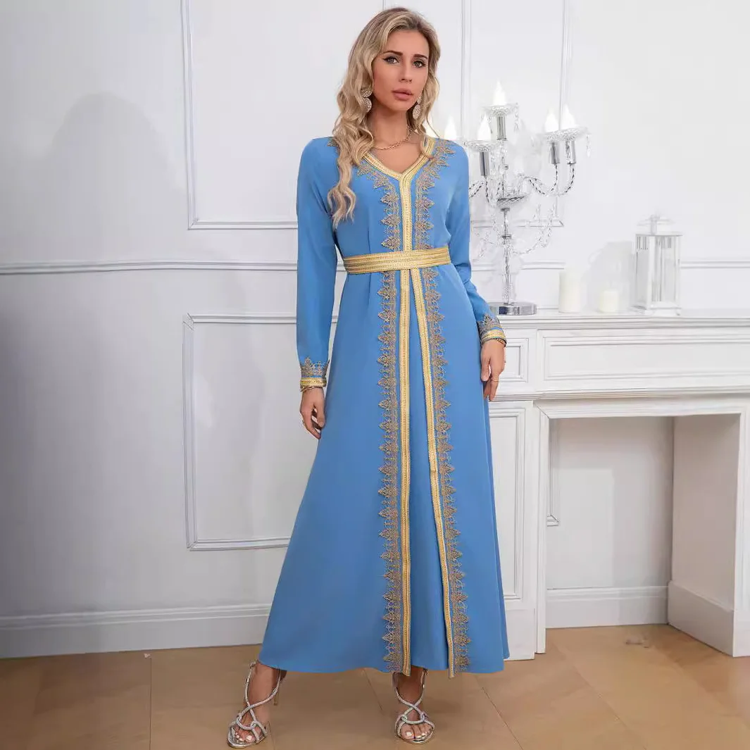 

Платье, женский кардиган, юбка, арабский халат в Дубае, женский кружевной халат с длинным рукавом, новый стиль, Абая, Рамадан, Дубай, роскошный исламский элегант