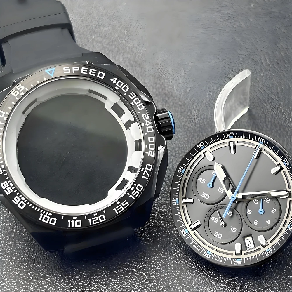 2025NEW 42mm Men's watches chronograph case VK63 case metal case for VK63 Movement 18.5mm strap accessories vk63 watch case