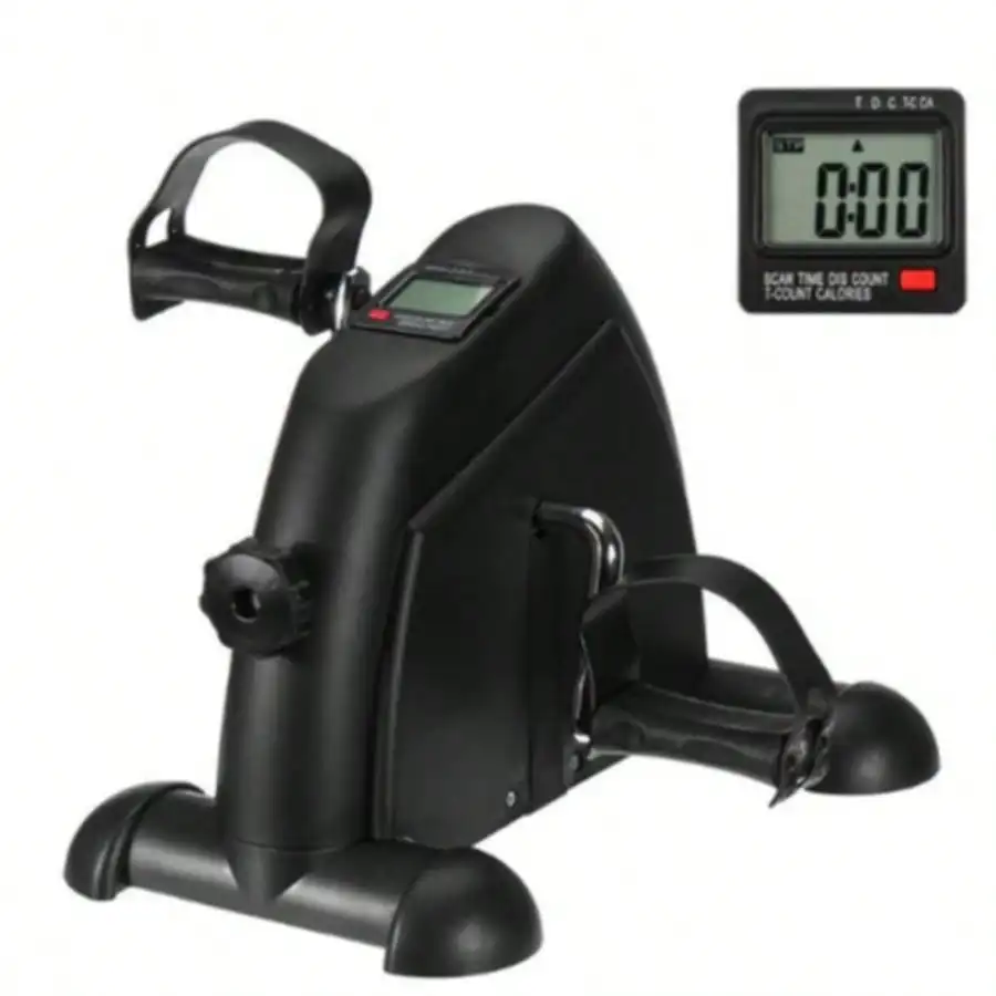Mini Exercise Bike, Under Desk Bike Pedal Exerciser Portable Foot Cycle Arm & Leg Peddler Machine With LCD Screen Displays