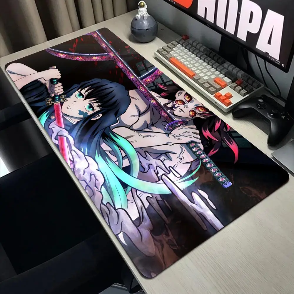 Large Mouse Pad Muichiro Tokito Desk Mouse Pad Cute HD Desk Pad Extended Gaming Keyboard Mats Large XXL Gamer Mousepad 90x40