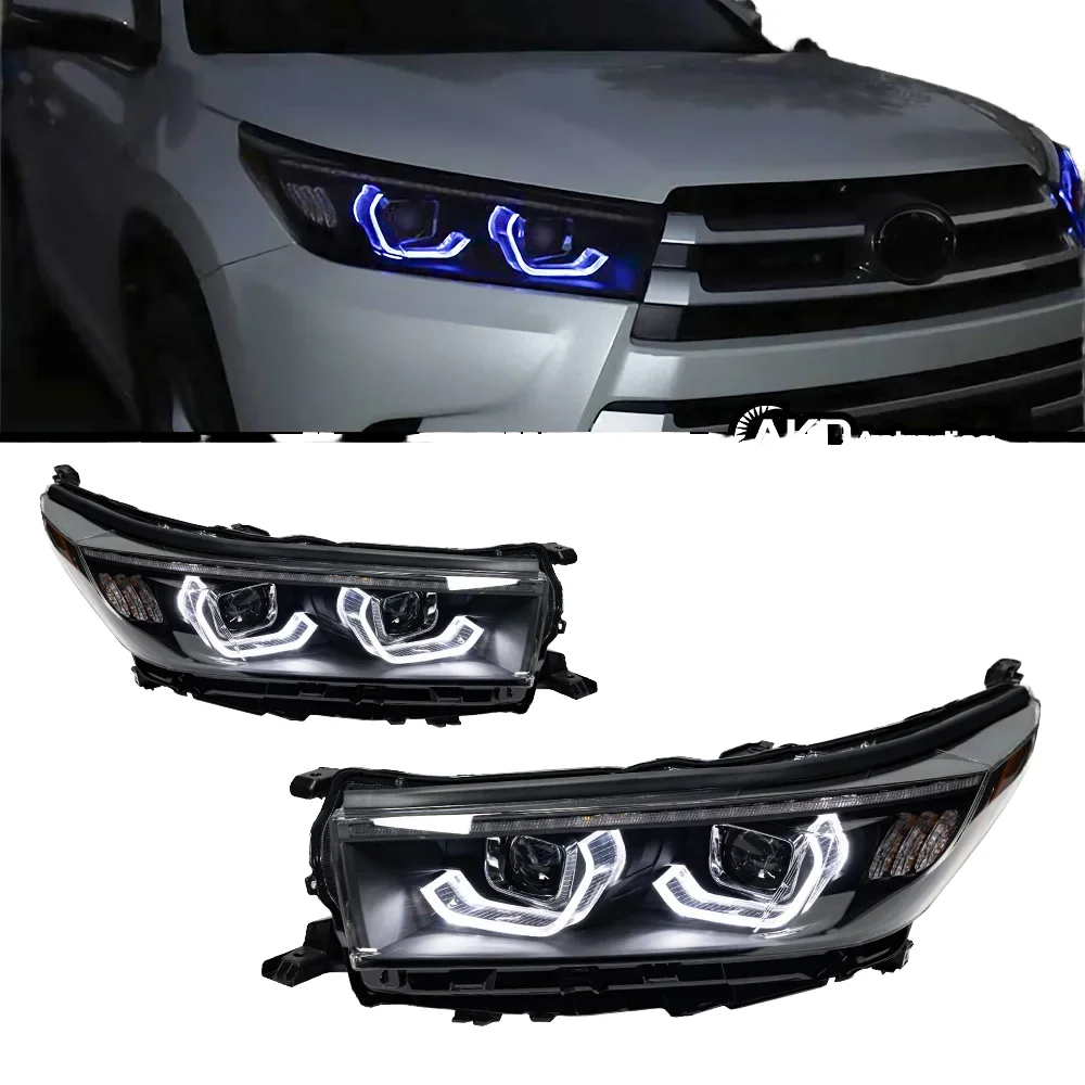 Car Lights For Toyota Highlander Headlights 2018-2021 New Kluger LED Headlight DRL Hid Bi Xenon Auto Accessories