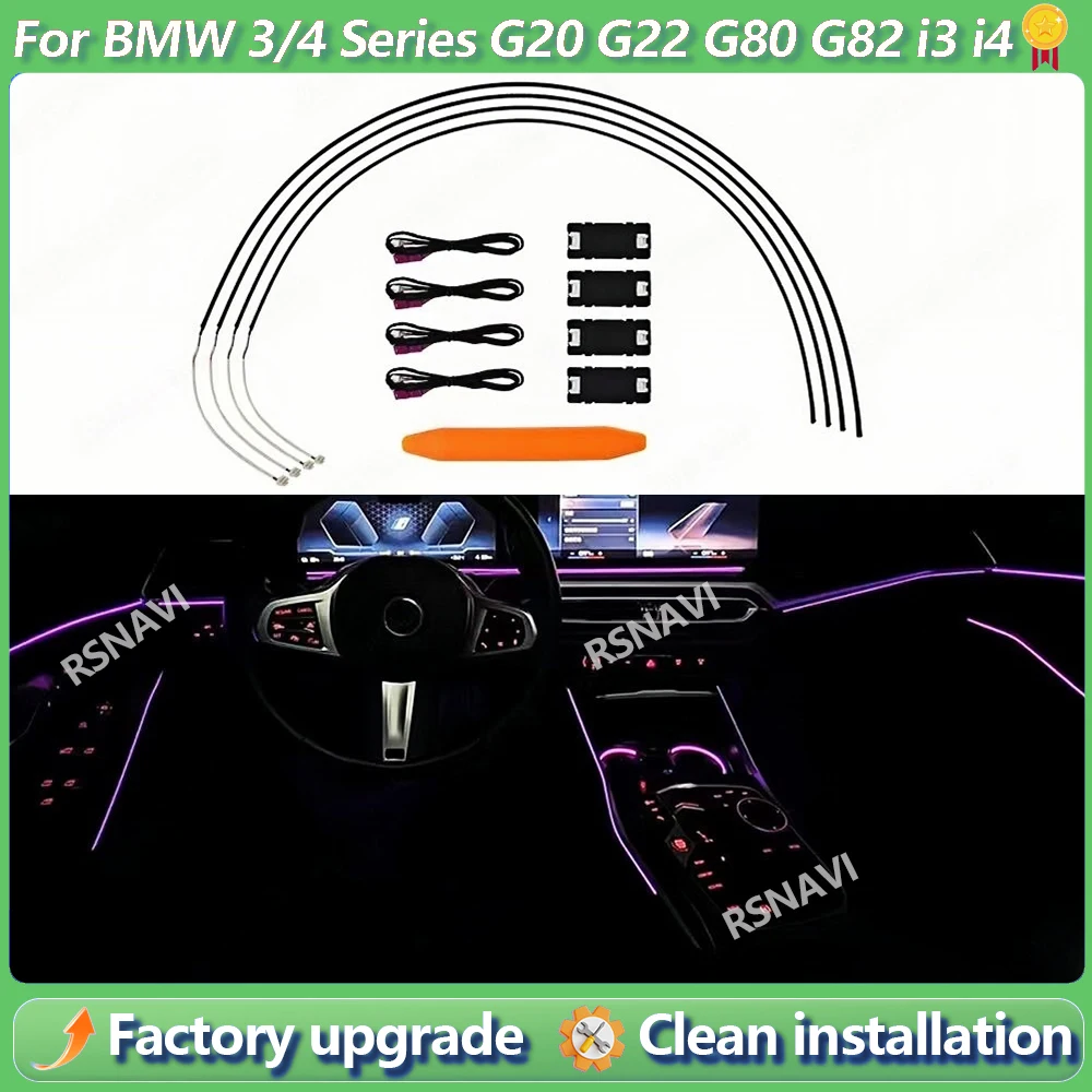 

11 Colour G20 Door LED Ambient Light For BMW 2/3/4 Series G21 G22 G26 G80 G82 M3 M4 4-Door Interior Upgrade Original car mold
