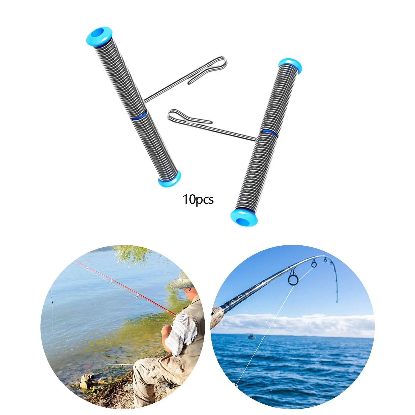 10 قطع خيط صنارة الصيد الخائن T على شكل أنبوب تنوعا سلك زعيم المحمولة للمياه العذبة المياه المالحة غير قابل للصدأ الصيد الحفارات