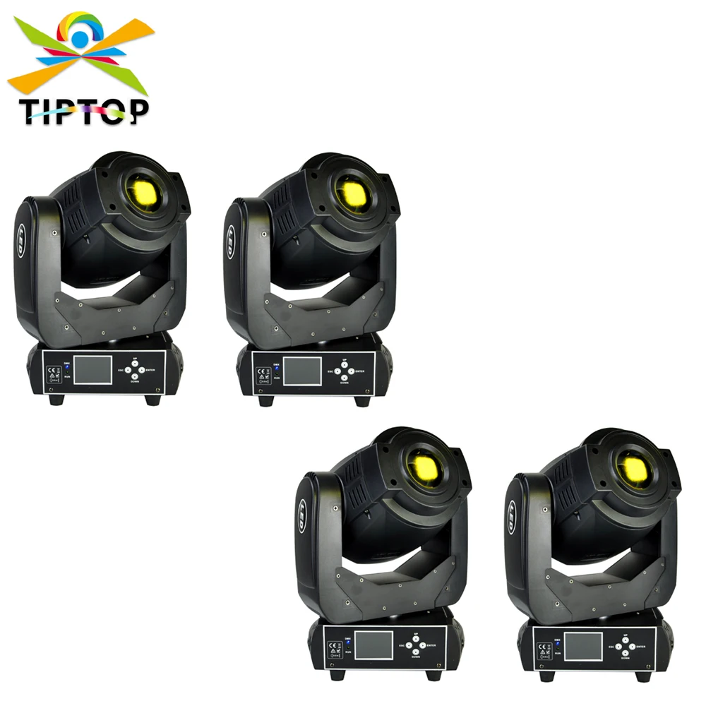 4XLOT 90W LED Moving Head Spot Stage Lighting 6/16 DMX 512 Channel Hi-Quality TIPTOP Hot Selling 90W Led Moving Light 90V-240V