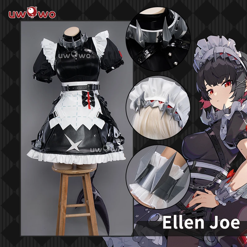 IN STOCK UWOWO Game Zenless Zone Zero Cosplay /ZZZ Cosplay Ellen Joe Maid Cosplay Costume With Shark Tail Halloween Costume