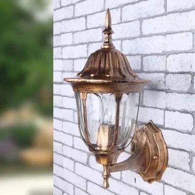 TechHPEuropean Retro LED Wall Lamp Outdoor Wall Sconce Lighting Waterproof Garden Wall Light Fixtures