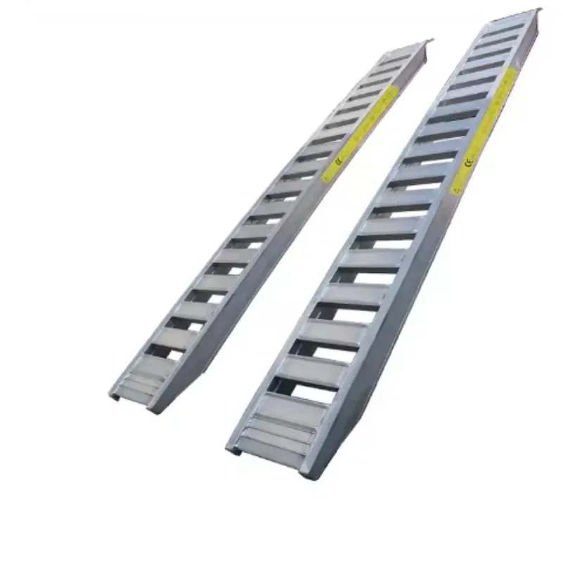 Portable aluminum alloy loading ramps for vehicle excavator