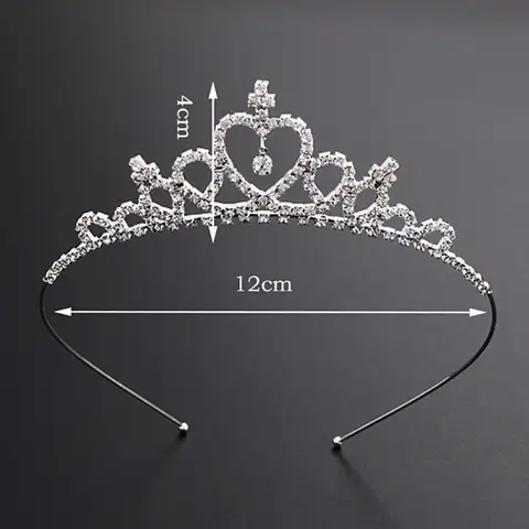 Flickor Tiaror Strass Prinsesskrona Barn Chic Mångsidigt Hårband Barn Bröllop Födelsedagsfest Håraccessoarer 8 best sales babytiara - №3