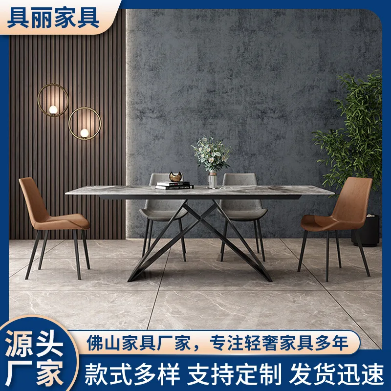 tavolo-da-pranzo-domestico-minimalista-italiano-soggiorno-piccolo-appartamento-rettangolare-lastra-di-roccia-tavolo-da-pranzo-semplice-sala-da-pranzo-dini